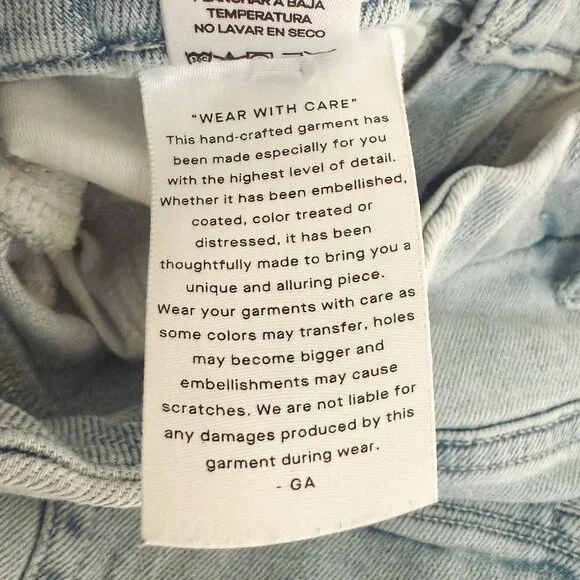 Good American Good Classic Jeans | Light Wash | Raw Hem | Size 10/30 - Picture 8 of 9